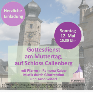 Plakat Gottesdienst auf Schloss Callenberg 