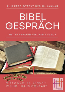 Plakat zum Gespräch mit der Bibel