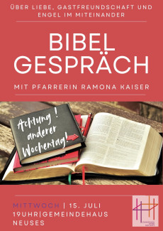 Plakat zum Bibelgespräch